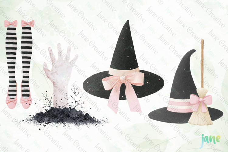 Cute Girly Halloween Clipart