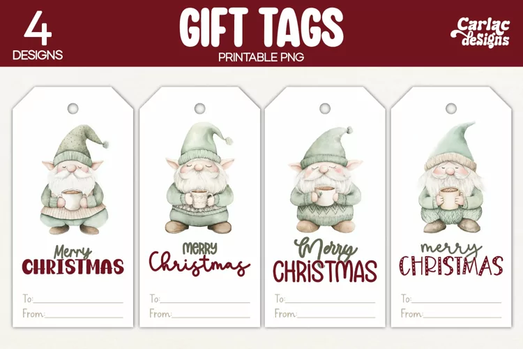 Christmas Gift Tags, Merry Christmas Printable Tags