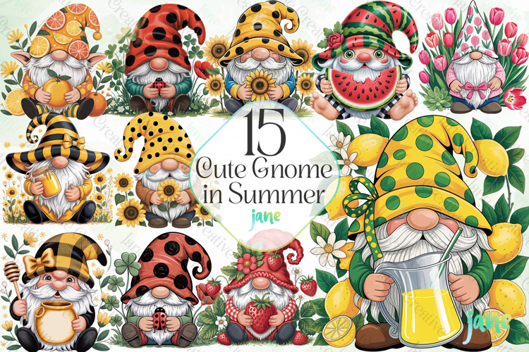 Cute Gnome in Summer