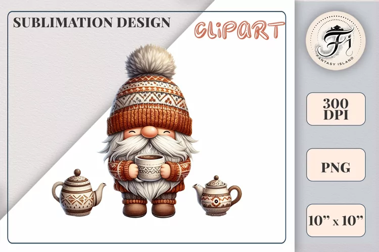 Cute Gnome | Sublimation Design | Png | Watercolor Clipart