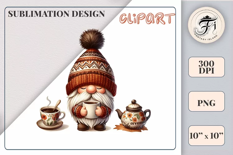 Cute Gnome | Sublimation Design | Png | Watercolor Clipart