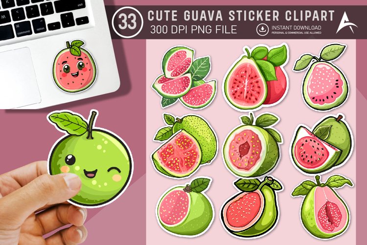 Cute Guava Sticker Bundle example image 1