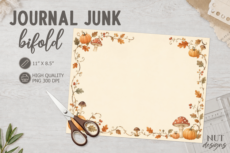 Autumn Pumpkin Mushroom Junk Journal
