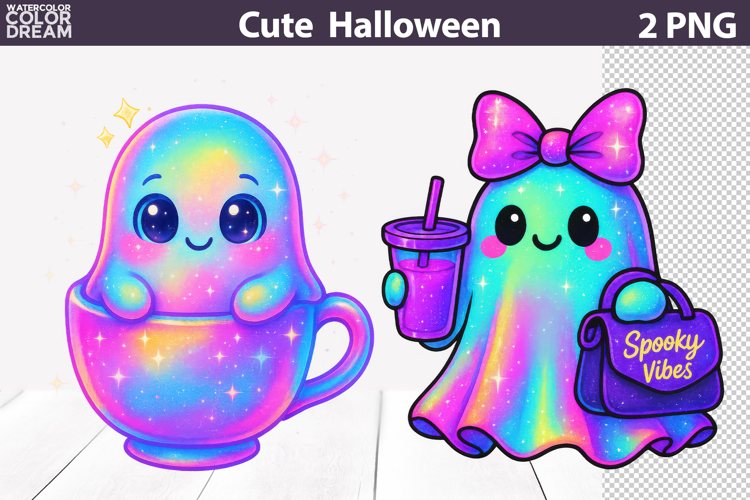 Cute Halloween Drinks Cocktail | Iridescent Ghost Bow