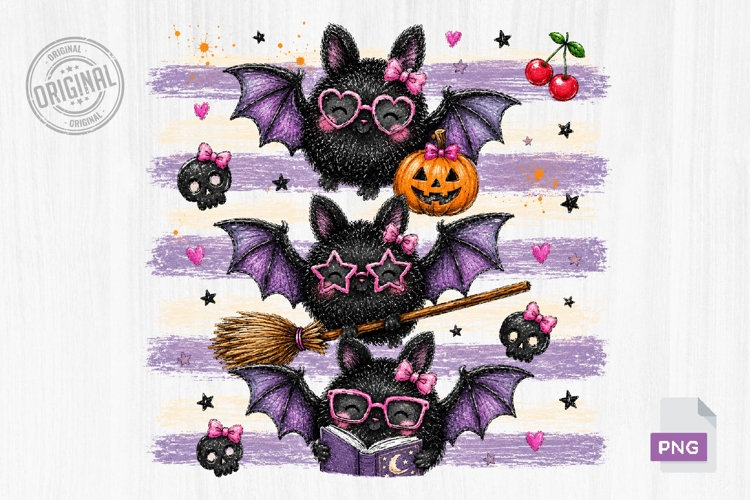 Cute Halloween Bat PNG