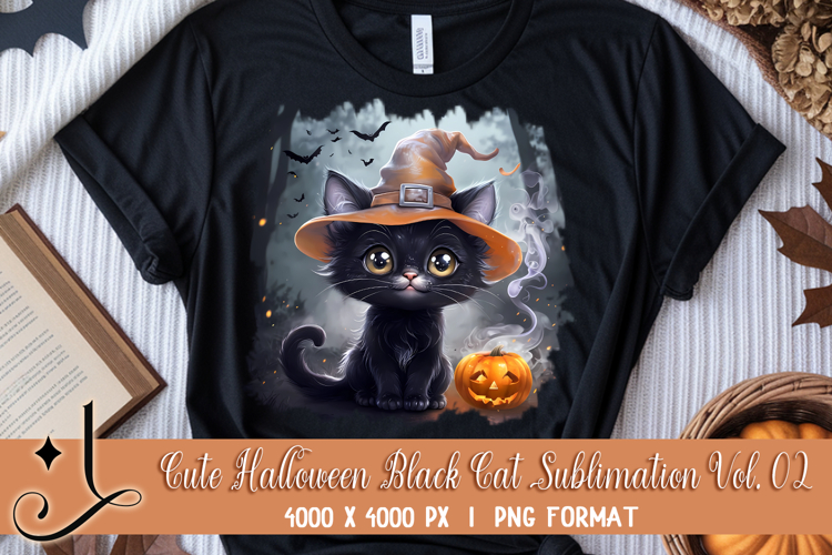 Cute Halloween Black Cat Sublimation Vol. 02