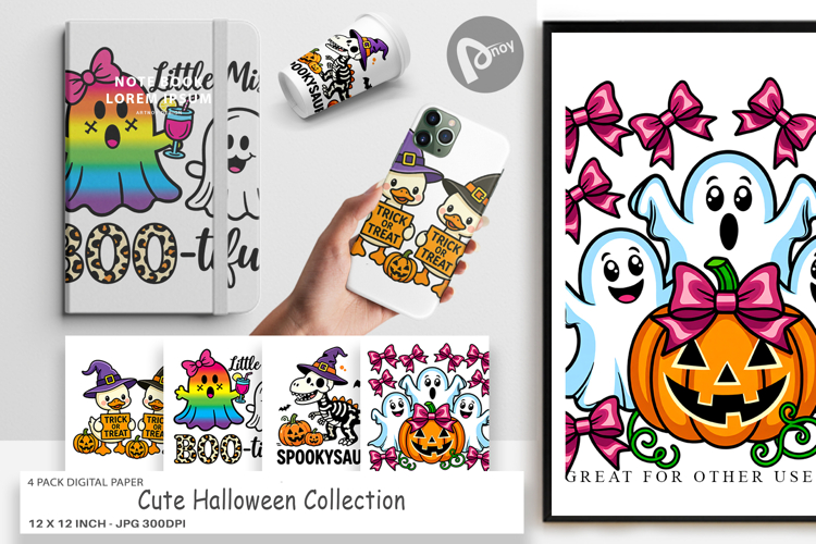 Cute Halloween Digital Paper