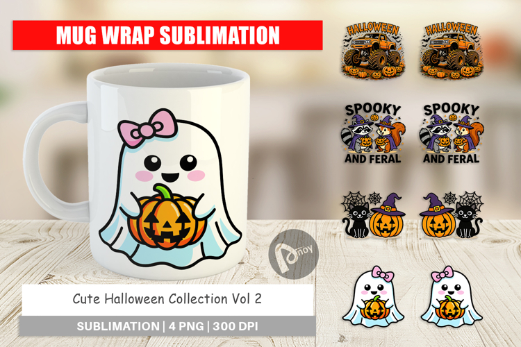 Cute Halloween Mug Wrap