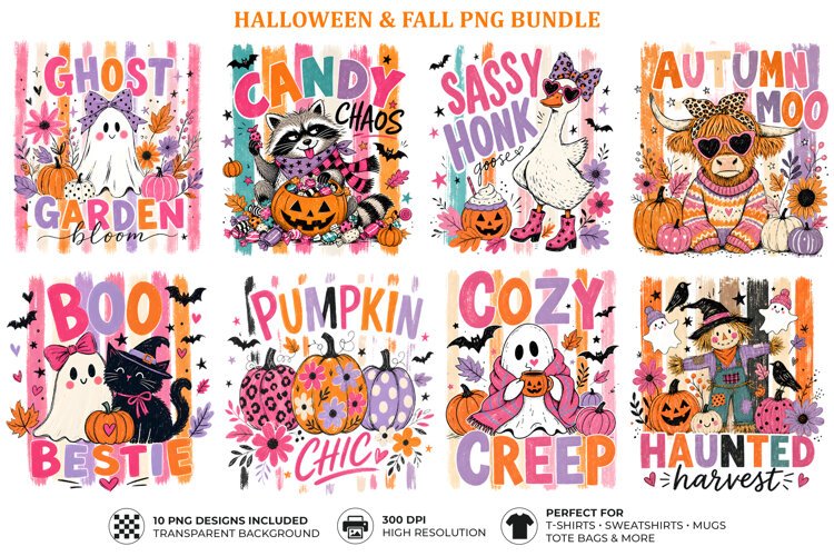 Halloween PNG, Halloween clipart, sublimation design, T shirt design, spooky PNG, fall clipart, PNG