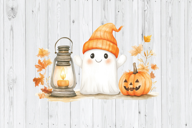 Cute Halloween Ghost PNG, Halloween PNG