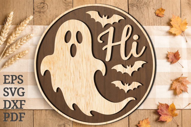 Cute Halloween Ghost Laser Cut SVG