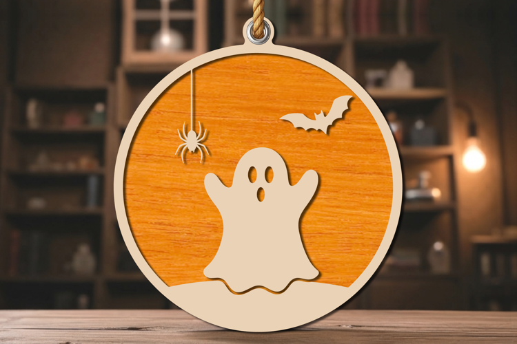 Cute Halloween Ghost Laser Cut SVG