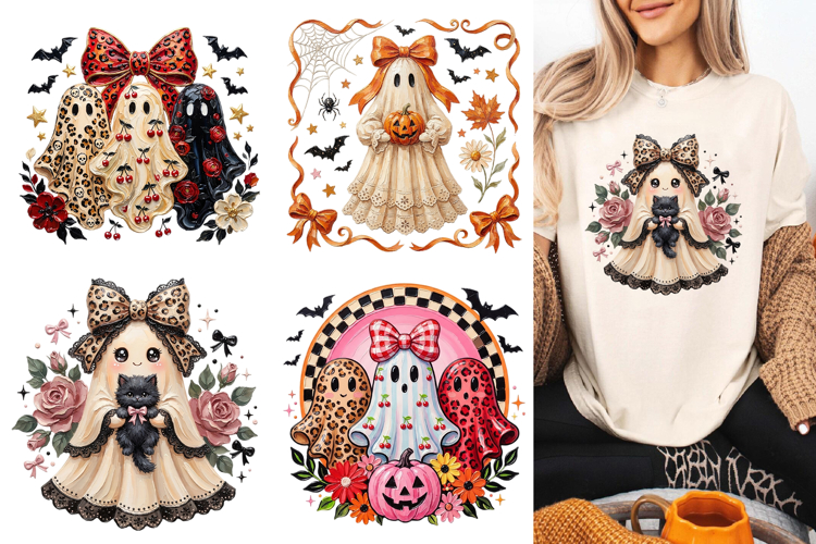 Cute Halloween Ghost PNG Sublimation
