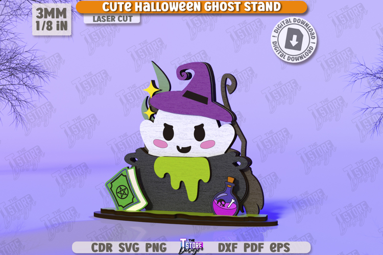 Cute Ghost Laser Cut |Halloween Characters | Good Ghost| CNC
