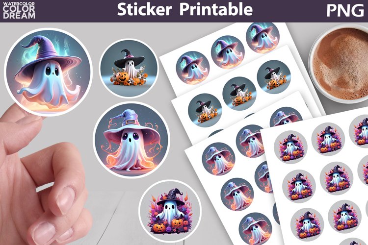 Halloween Sticker | Halloween Cute Ghost Sticker