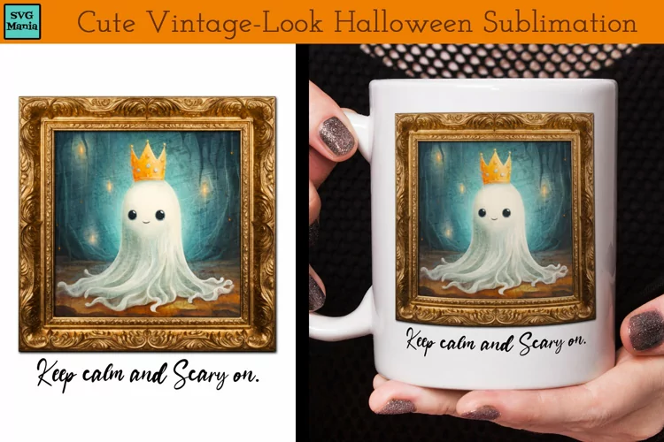Halloween Sublimation, Ghost Sublimation, Keep Calm Scary On