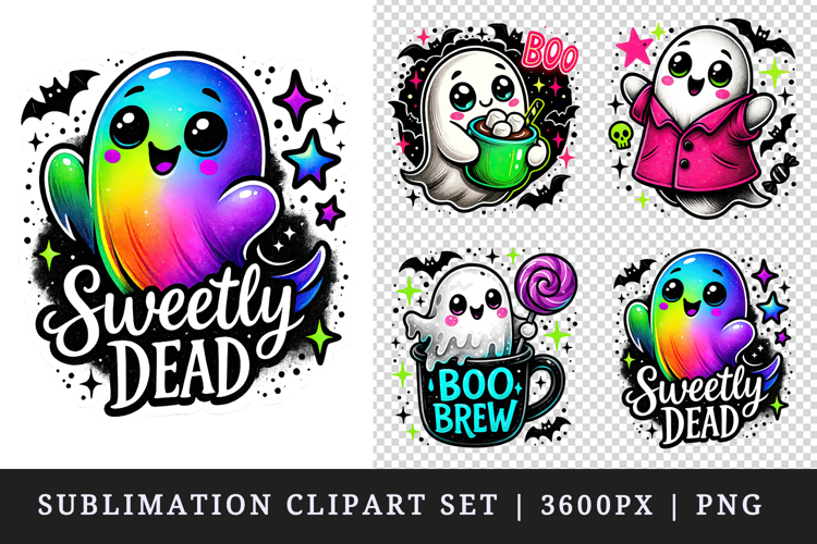 Cute Halloween clipart printable sublimation design png