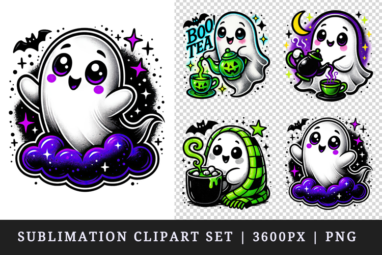 Cute Halloween clipart printable sublimation design png