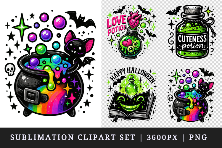 Cute Halloween clipart printable sublimation design png