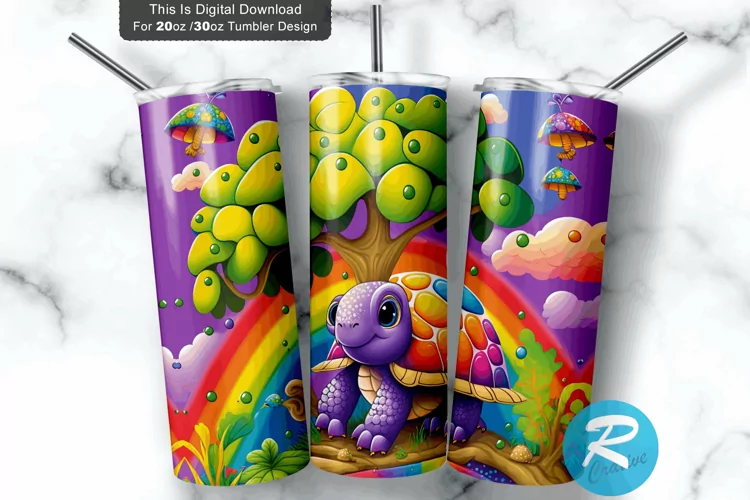 Cute Happy Baby Turtles 20oz/30oz Skinny Tumbler