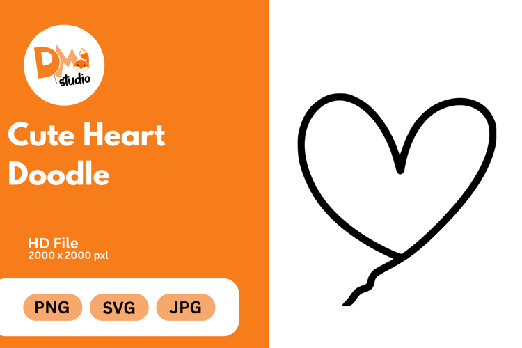 Drawn Heart Clipart Image 4