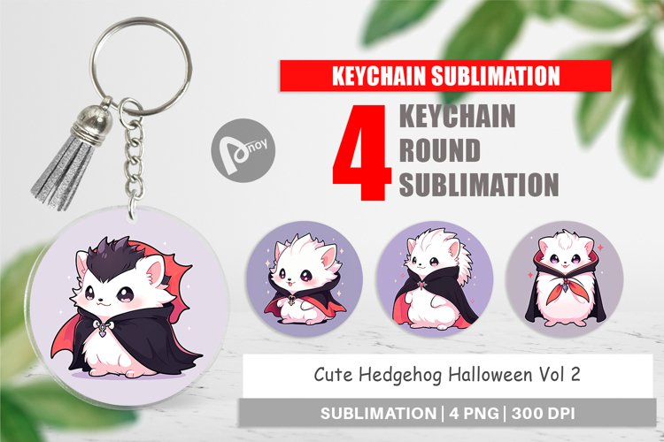 Keychain Cute Hedgehog Halloween