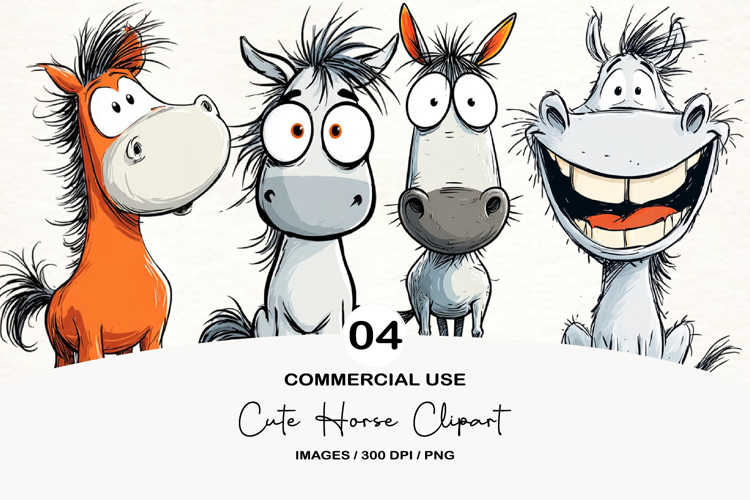 Cute Horse Clipart PNG