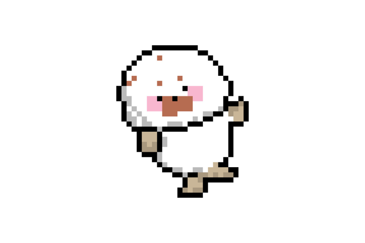 Cute illustration pixel art character seal design vector example image 1