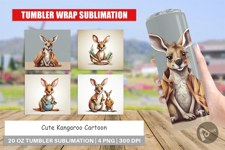 Tumbler Wrap Cute Kangaroo