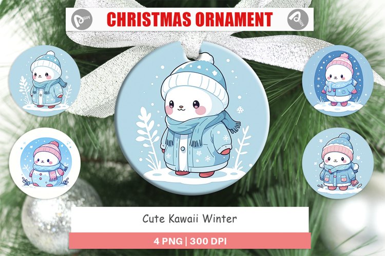 Christmas Ornaments Kawaii Winter