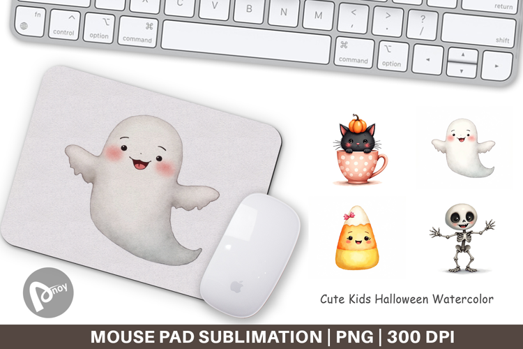 Cute Kids Halloween Mouse Pad