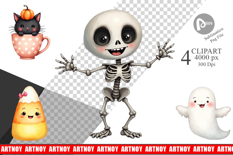 Cute Kids Halloween Clipart