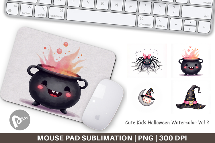 Cute Kids Halloween Mouse Pad
