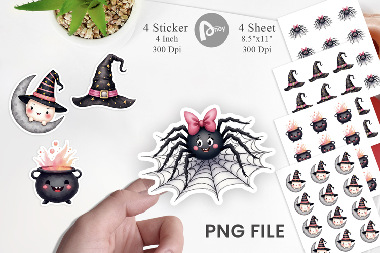 Cute Kids Halloween Sticker