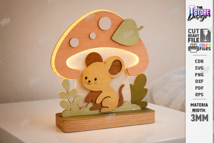 Kids Night Light Stand Laser Cut | Table Lamp | Desk Decor