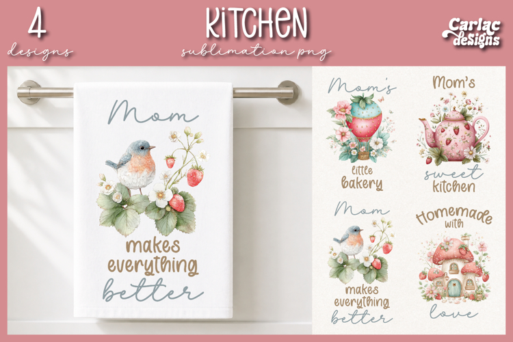 Cute Mom Kitchen Towel Sublimation, Cute Kitchen Towel