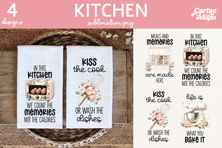 Cute Kitchen Towel Sublimation, Farmhouse Kitchen Towel