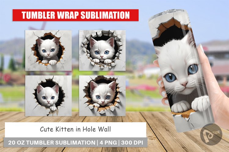 Tumbler Wrap Kitten in Wall