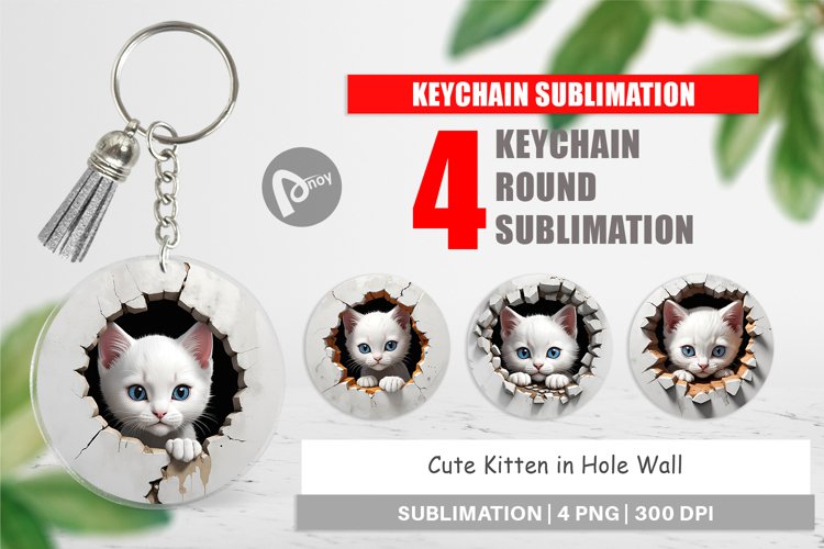 Keychain Kitten in Wall