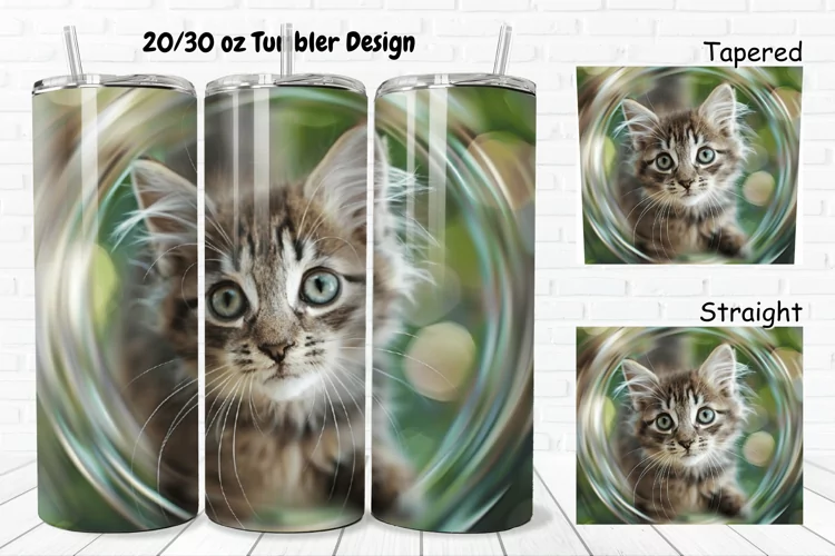 Cute Kitten 20/30oz Skinny Tumbler