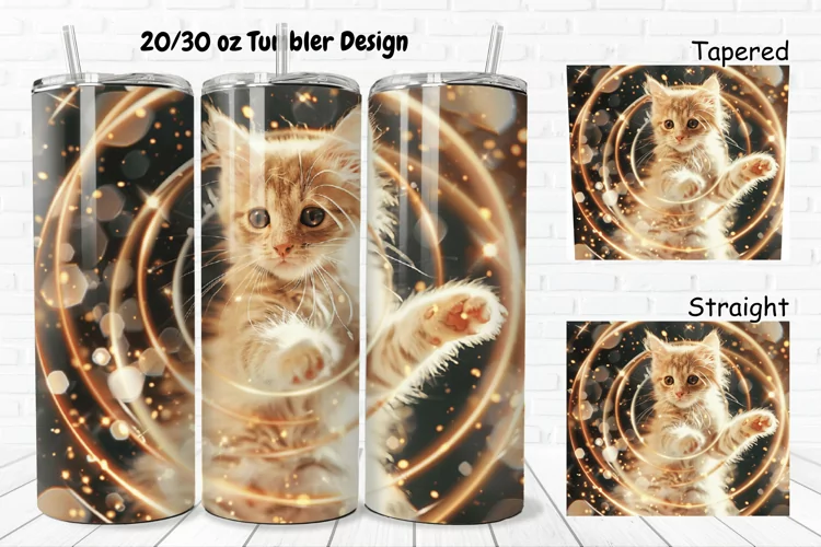 Cute Kitten 20/30oz Skinny Tumbler