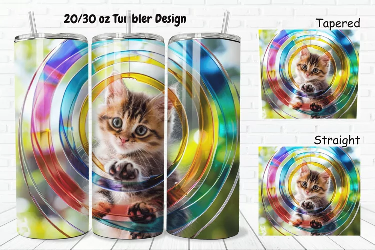 Cute Kitten 20/30oz Skinny Tumbler