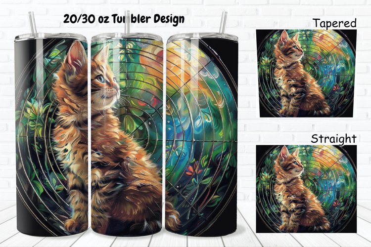 Cute Kitten 20/30oz Skinny Tumbler example image 1