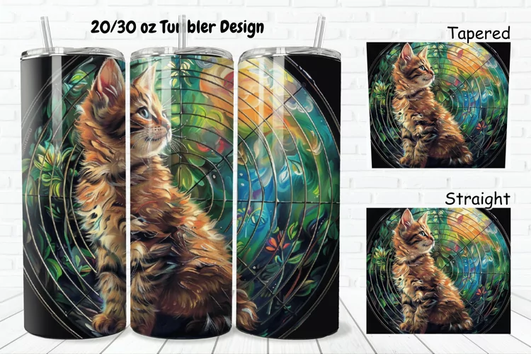 Cute Kitten 20/30oz Skinny Tumbler