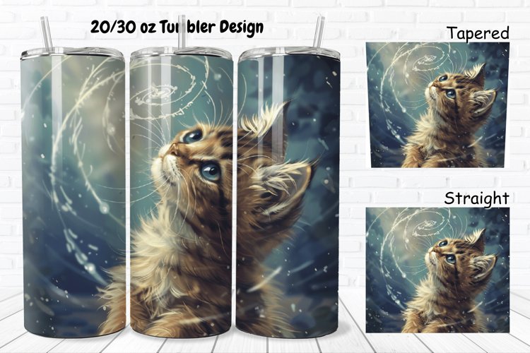 Cute Kitten 20/30oz Skinny Tumbler example image 1
