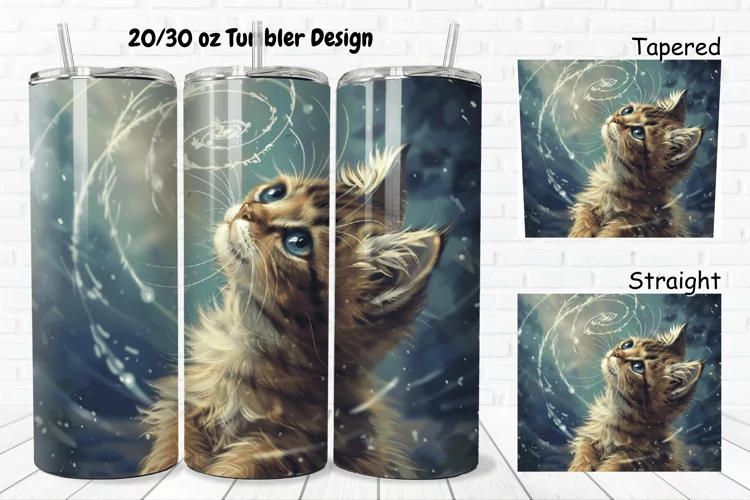 Cute Kitten 20/30oz Skinny Tumbler