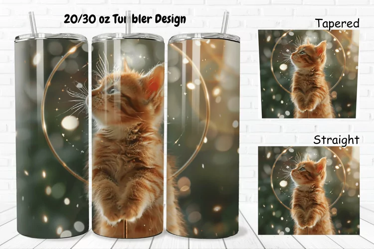 Cute Kitten 20/30oz Skinny Tumbler