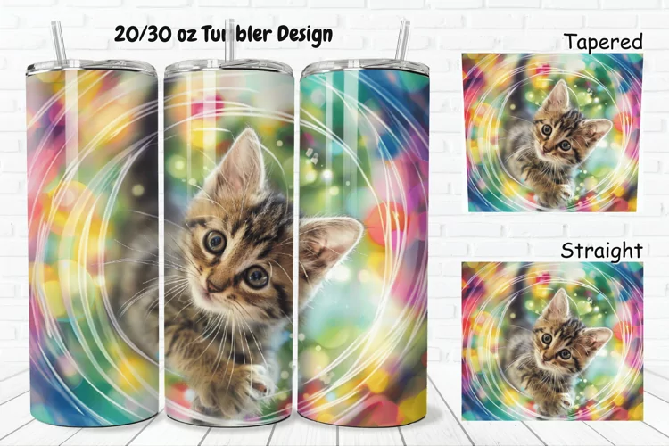 Cute Kitten 20/30oz Skinny Tumbler