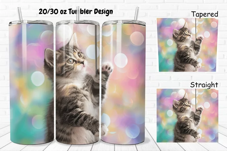 Cute Kitten 20/30oz Skinny Tumbler