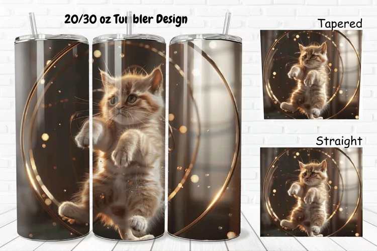 Cute Kitten 20/30oz Skinny Tumbler